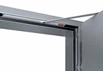 steel frame and door closer
